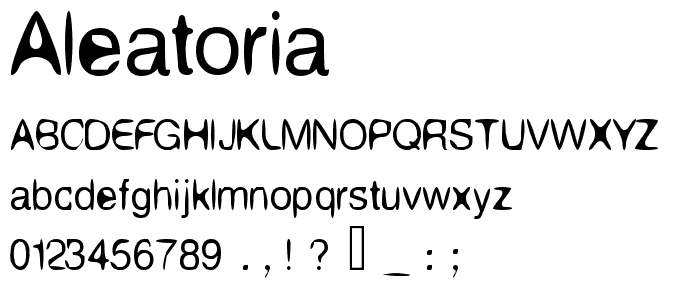 Aleatoria font