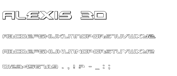 Alexis 3D font