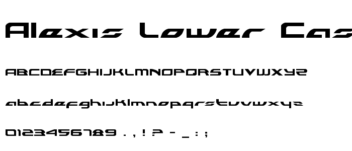 Alexis Lower Case font