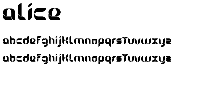 Alice font