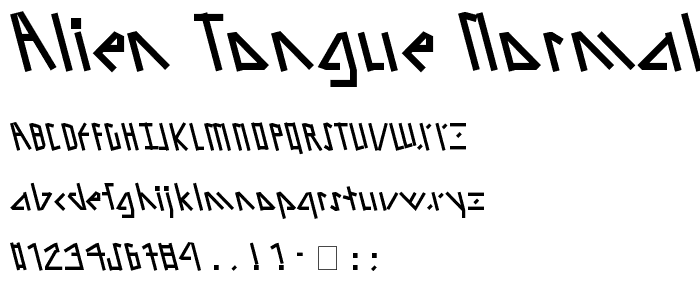 Alien Tongue Normal font