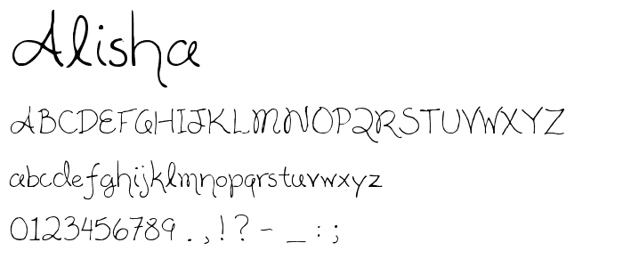 Alisha font