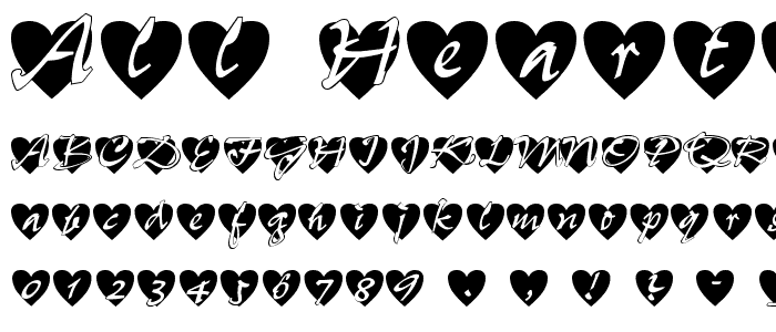 All Hearts Normal font