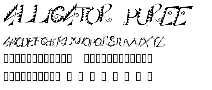 Alligator Puree font