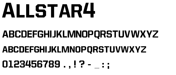 Allstar4 font