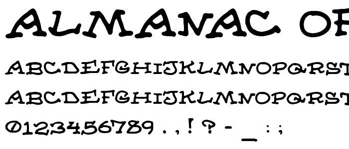 Almanac of the Apprentice font