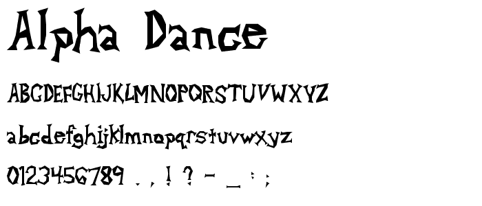 Alpha Dance font