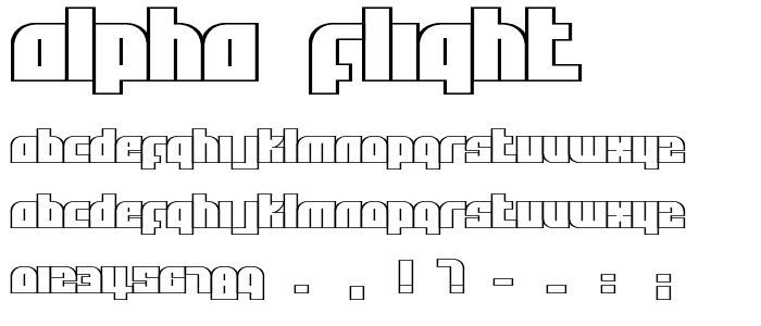 Alpha Flight font