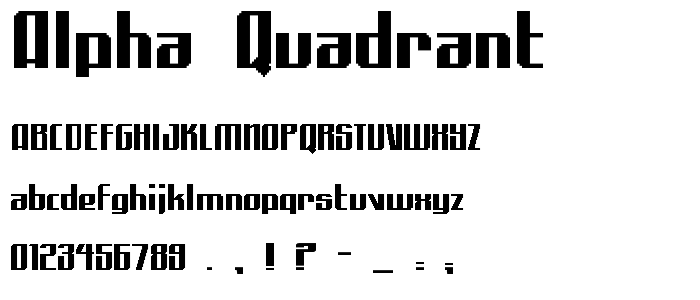 Alpha Quadrant font