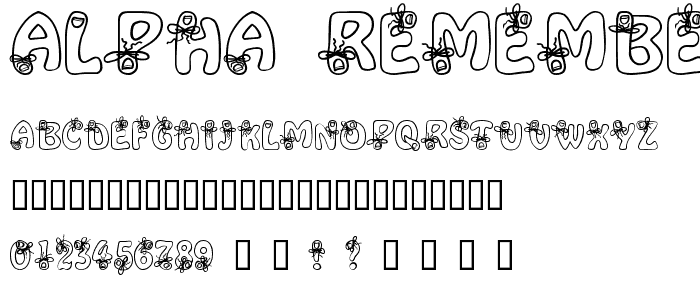 Alpha Remember font