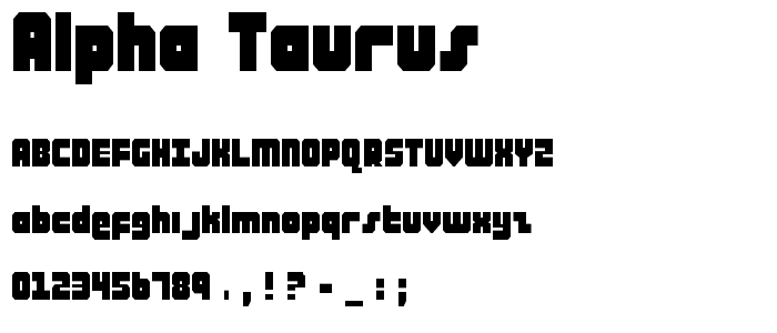 Alpha Taurus font