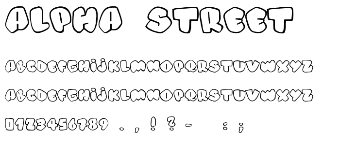 Alpha street font