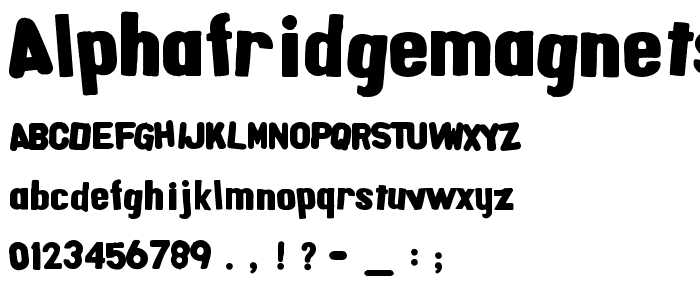 AlphaFridgeMagnets  font