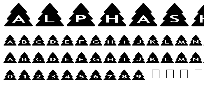 AlphaShapes xmas trees font