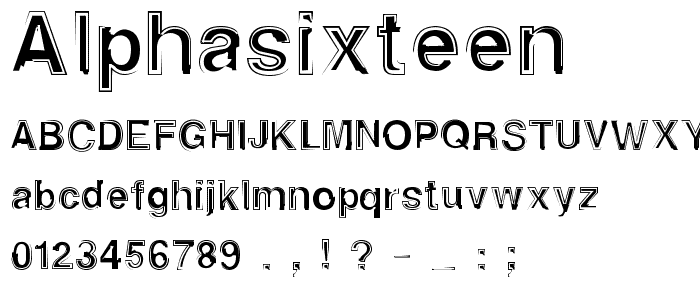 AlphaSixTeen font