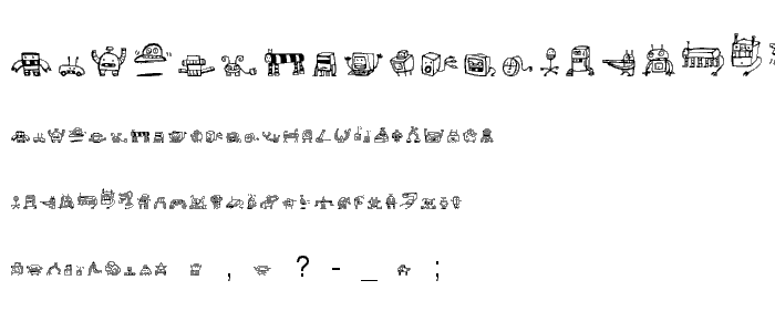 Alphabots font