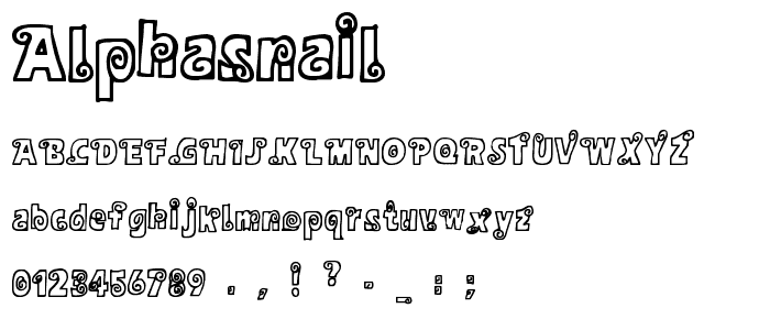 Alphasnail font