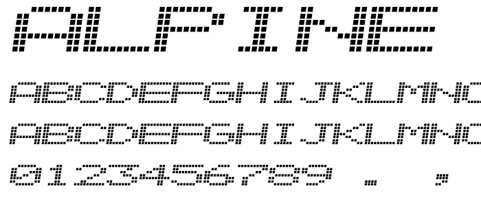 Alpine 7558S font