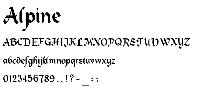 Alpine font