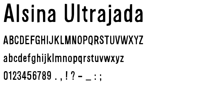 Alsina Ultrajada font