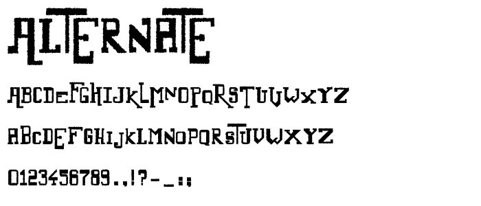 Alternate font