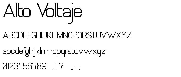 Alto Voltaje font