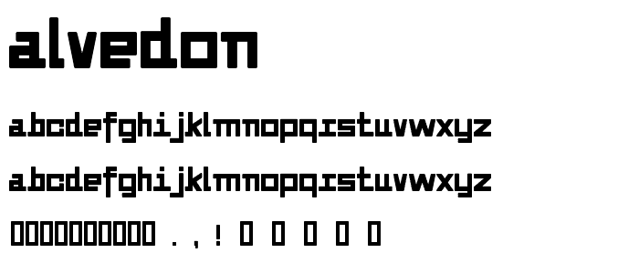 Alvedon font