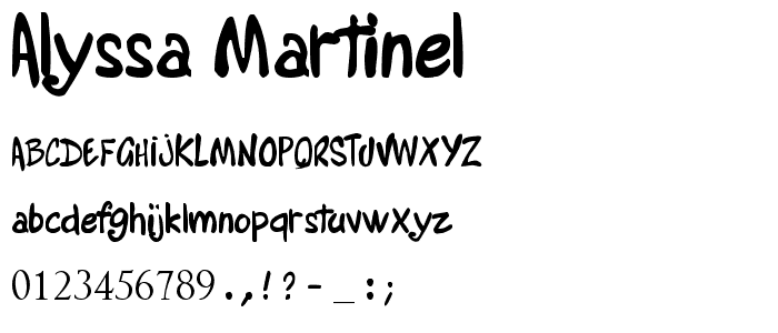 Alyssa Martinel font