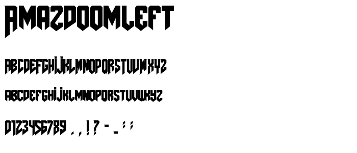 AmazDooMLeft font