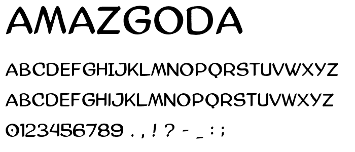 AmazGoDa font