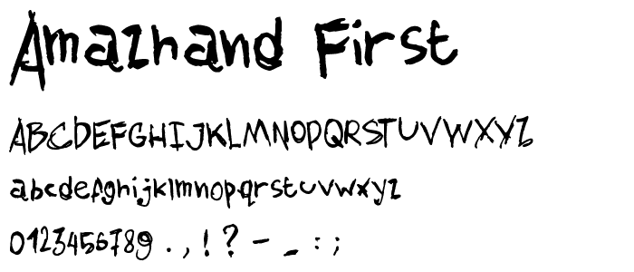 AmazHand_First font