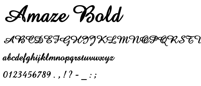 Amaze Bold font