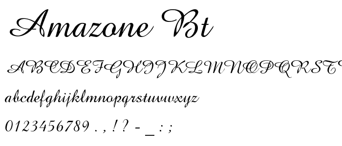 Amazone BT font