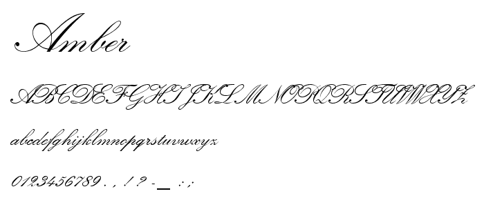 Amber font