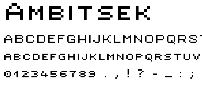 Ambitsek font