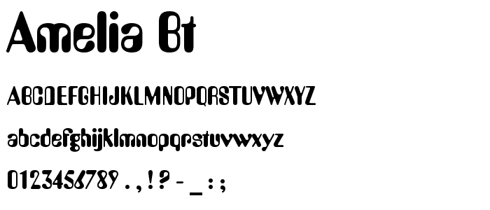 Amelia BT font