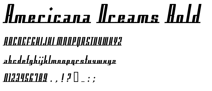 Americana Dreams Bold font