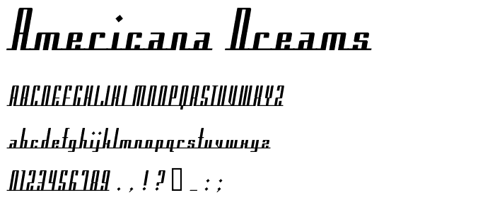 Americana Dreams font