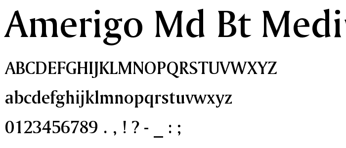 Amerigo Md BT Medium font