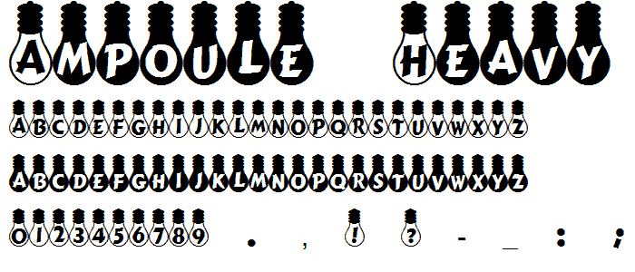 Ampoule Heavy font