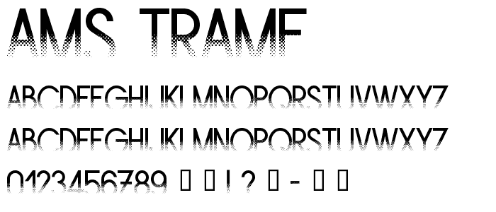 Ams Trame font