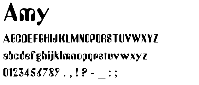 Amy font