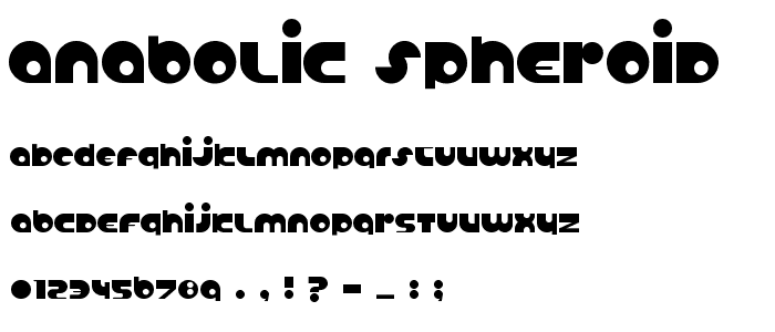 Anabolic Spheroid font