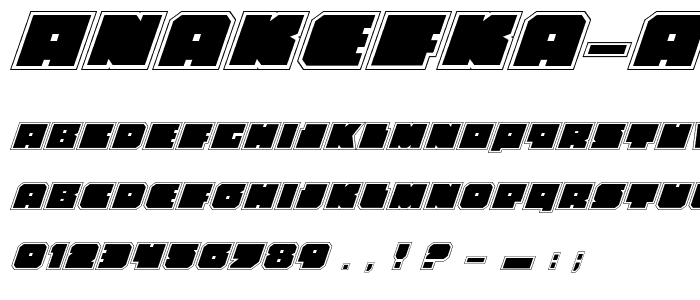 Anakefka Academy Italic font