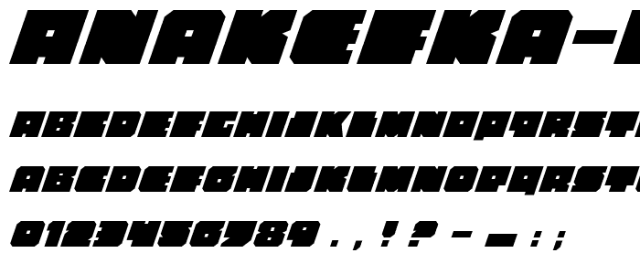 Anakefka Italic font