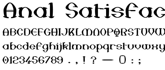 Anal Satisfaction font