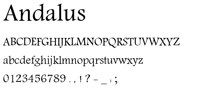 Andalus font