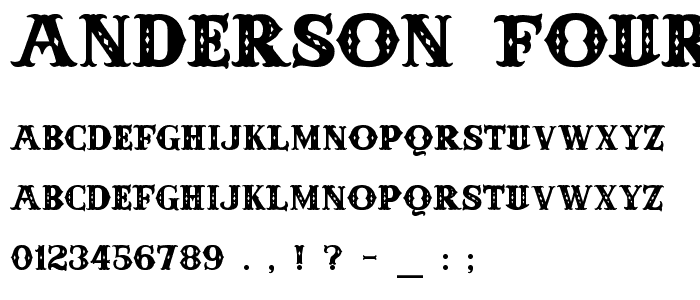 Anderson Four Feather Falls font