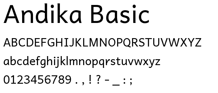 Andika Basic font