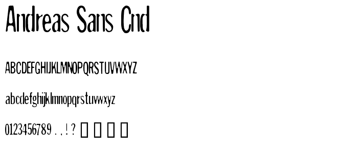 Andreas Sans Cnd font